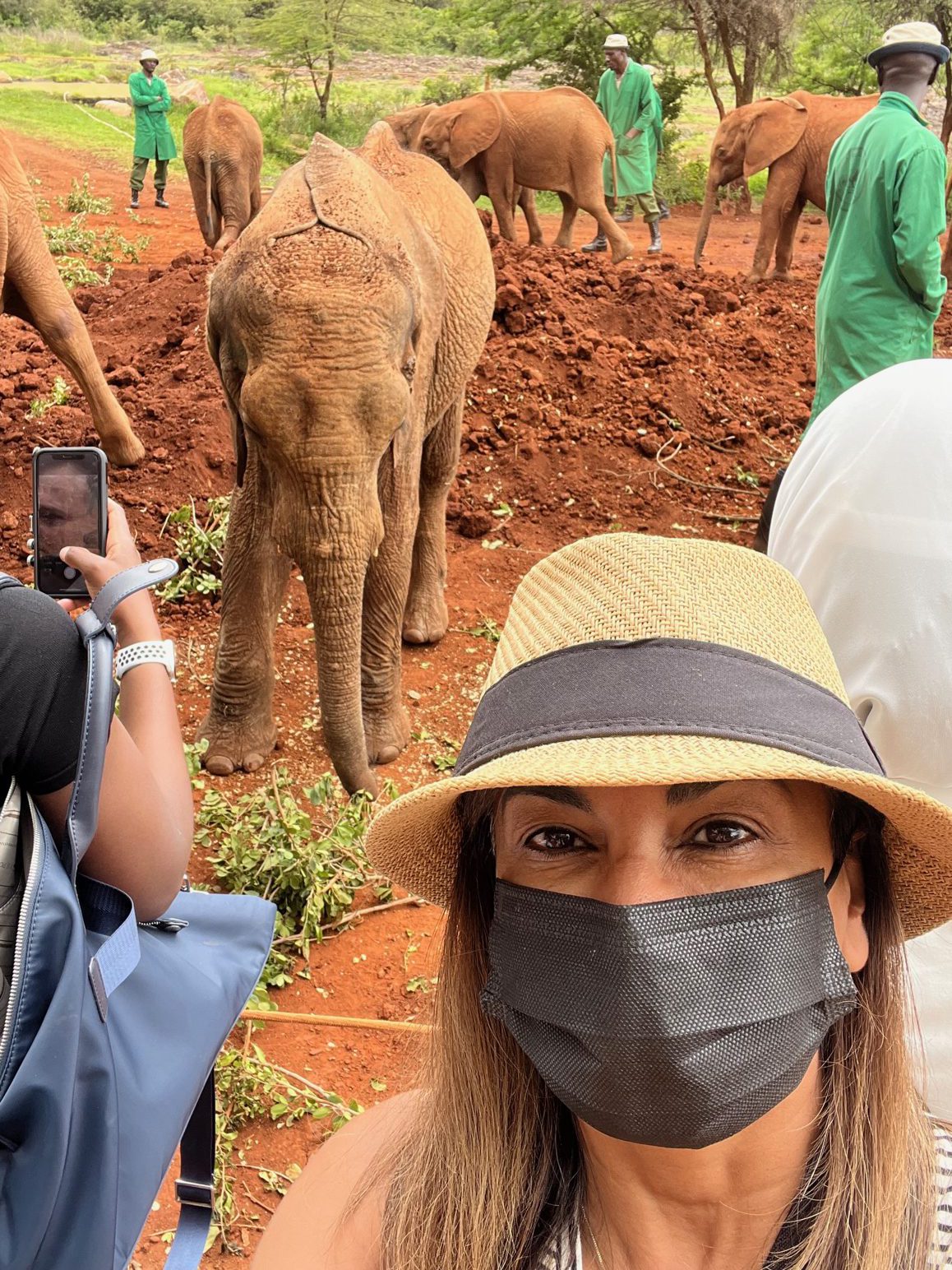 shelina babul at an elephant orphanage
